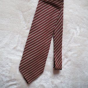 Giorgio Armani Silk Neck Tie -- Red and Champagne Gold